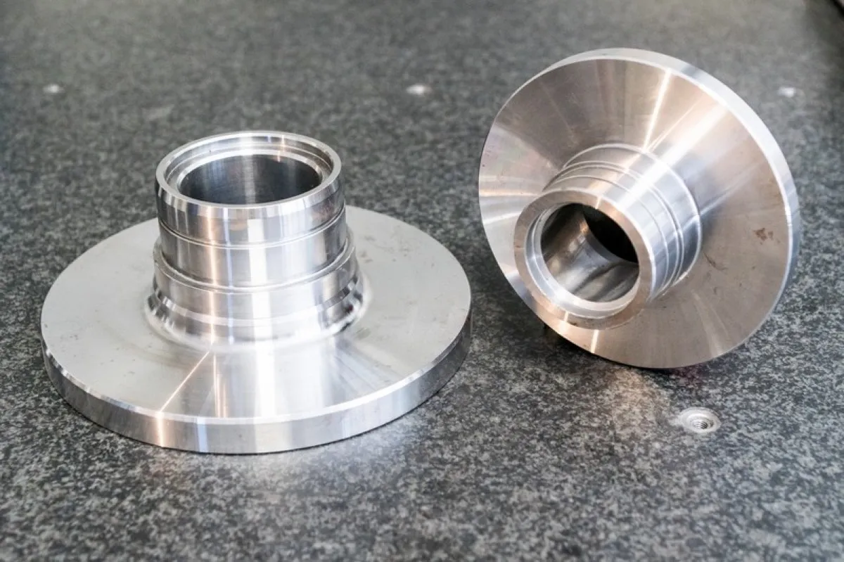 Machined flange and hub